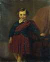 Portrait de petit garçon (Maurice Coblence), en costume écossais