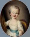 Portrait de petite fille en robe blanche, dite Alexandrine Lenormant d’Etiolles