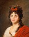Portrait de Mademoiselle Maillard (Marie-Thérèse Davoux, 1766-1818, dite), chanteuse à l’Opéra