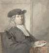 Portret van een man met een hoed en een grijze pruik, naar rechts, Aert Schouman (possibly), 1720 – 1792