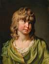 Portrait of a boy with blond curls