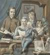 De kunstenaar zelf en zijn gezin