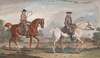 George Montague, first Earl of Halifax on His White Hunter, Ironside, With His Groom on Justice, a Chestnut Foaled in 1721