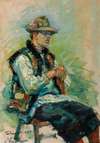 Young Farmer Seated