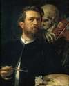 Self-portrait with fiddling Death