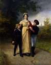Queen Louise with her sons in Luisenwahl Park