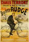 CHARLES TERRONT Vainqueur du Match de 1,000 Kiloms. sur sa Bicyclette RUDGE