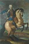 Carlo Emanuele III on horseback