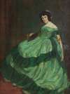 Lady in a green dress