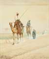 Arab travellers on an Egyptian road