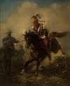 Light cavalryman charging