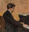 Portrait of Józef Hofmann at the piano