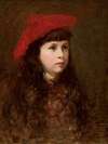 Portrait of a girl in a red beret