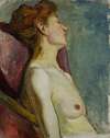 Semi-nude of a seated woman
