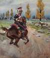 Light cavalryman on reconnaissance