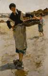 Breton Woman with a Basket, Sketch for ‘Oyster Gatherers of Cancale’