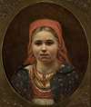 Portrait of a girl in a folk attire