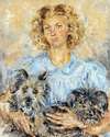 Young woman with dogs