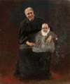 Portrait of Michalina Szymanowska née Naimska, artist’s mother with her grandson Wacław