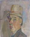 Self-portrait with hat