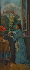 Une femme à fenêtre (The Blue Kimono)