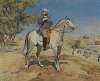 A horseman by a Jerusalem Gate
