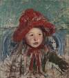 Little Girl in a Large Red Hat