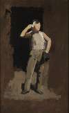 Boy in Brown, study for The Ironworkers’ Noontime