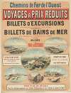 Chemins de Fer de l’Ouest. Voyages à prix réduits, Billets d’excursions, Billets de Bains de mer