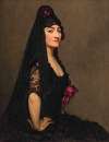 Portrait of Marcelle Azra Hincks, Countess Morphy, wearing a Spanish mantilla