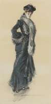 An Elegant Lady in a Fur-Trimmed Coat