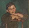 Portrait of a Boy Leaning over the Back of a Chair