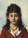 Portrait of a Young Girl wearing a Necklace