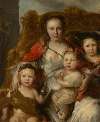 Portrait of a mother as Charity and three children