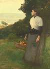 Young Woman in a Garden of Oranges