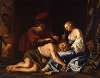 While Samson sleeps in Delilah’s lap, a Filistine cuts off his hair (Judges 16;19)