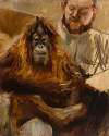 Orang-Utan ‘Seemann’ with his keeper