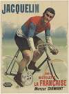 Edmond Jacquelin sur sa bicyclette La Française marque Diamant