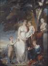 Queen Fredrika with her children