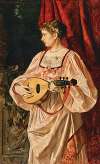 A lute player