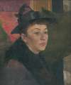 Podobizňa ženy s čiernym klobúkom