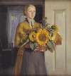 A Girl with Sunflowers