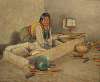 Hopi Woman Grinding Corn