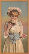 Girl smelling corsage