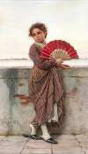 A young Venetian woman with a fan