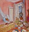 Madame Hessel dans la chambre rose aux Clayes