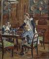 ‘Le déjeuner du matin’ ; Les enfants de l’artiste dans la salle à manger de Fère-en-Tardenois