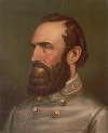 Stonewall Jackson, bust portrait, facing left, wearing military uniform