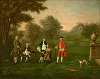 Group portrait of the sons of Thomas Bertie, 1st Duke of Ancaster (1660-1723) and Albinia Farrington (1689-1745), with their maternal uncle, Thomas Farrington (1687-1758)