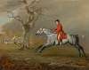 Thomas Sebright, Huntsman to the Quorn and Lord Fitzwilliam, mounted, with hounds in full cry